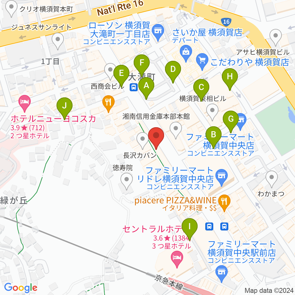 FMブルー湘南周辺の駐車場・コインパーキング一覧地図