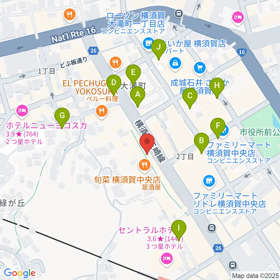 FMブルー湘南周辺の駐車場・コインパーキング一覧地図