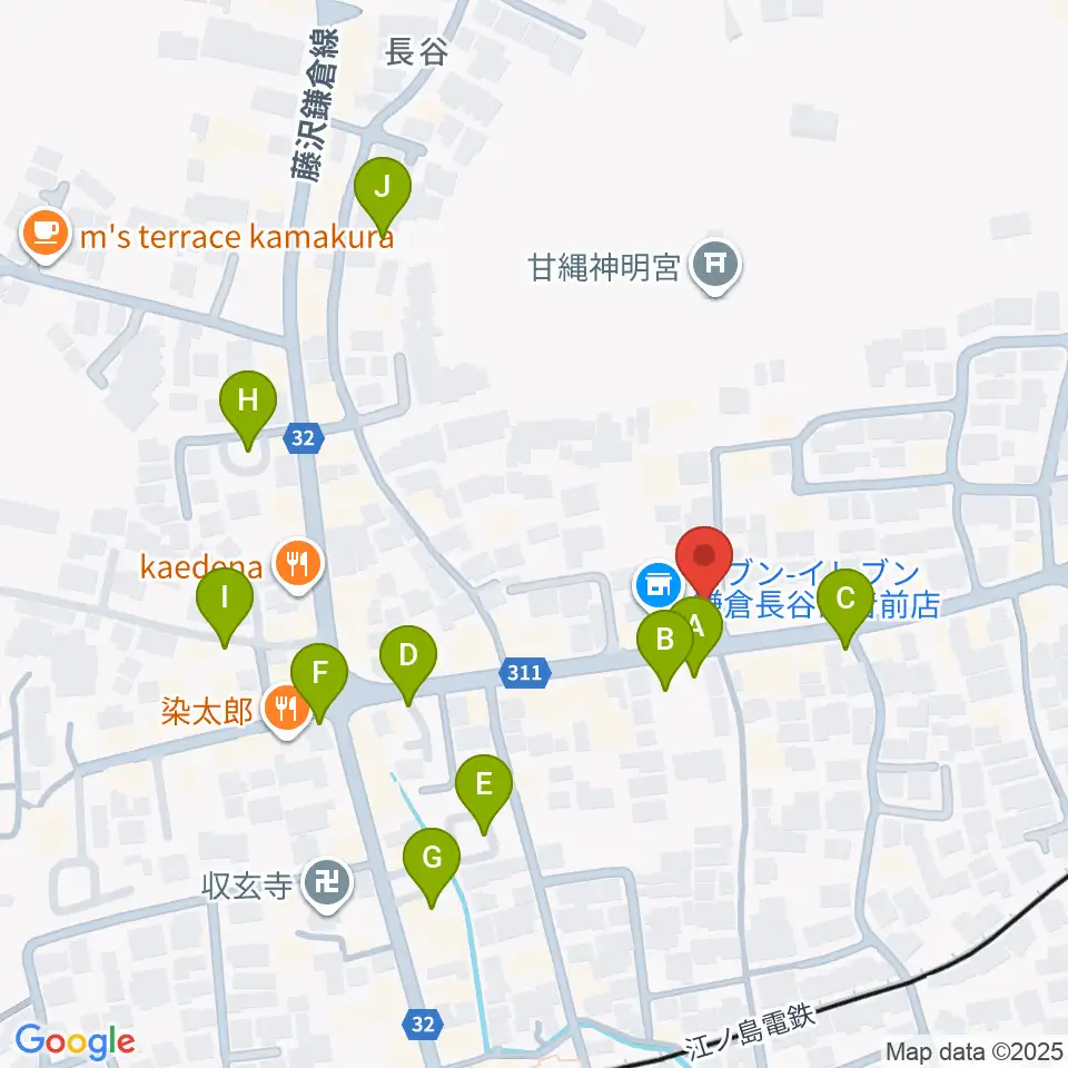 鎌倉エフエム周辺の駐車場・コインパーキング一覧地図