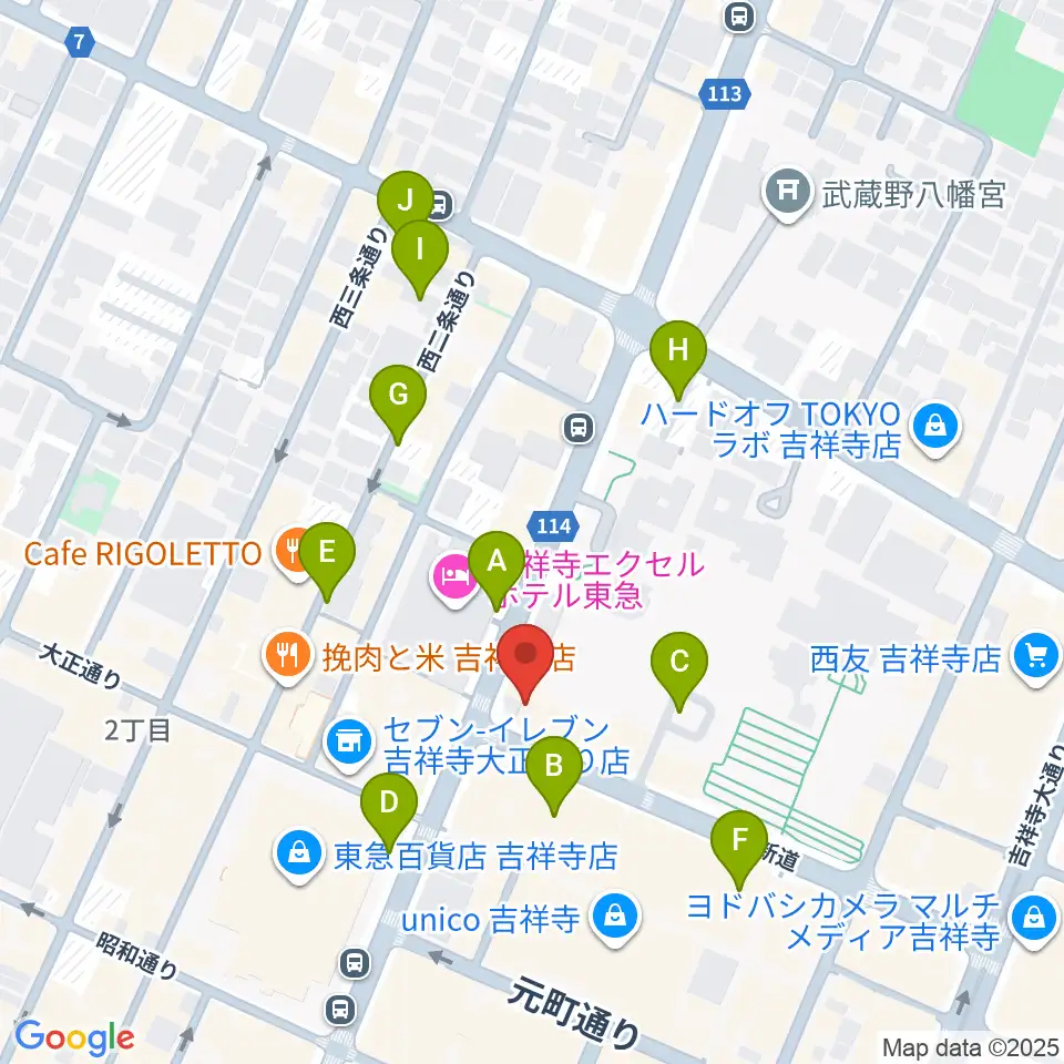 むさしのFM周辺の駐車場・コインパーキング一覧地図