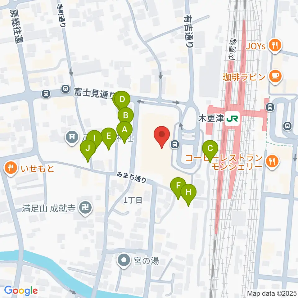 かずさエフエム周辺の駐車場・コインパーキング一覧地図