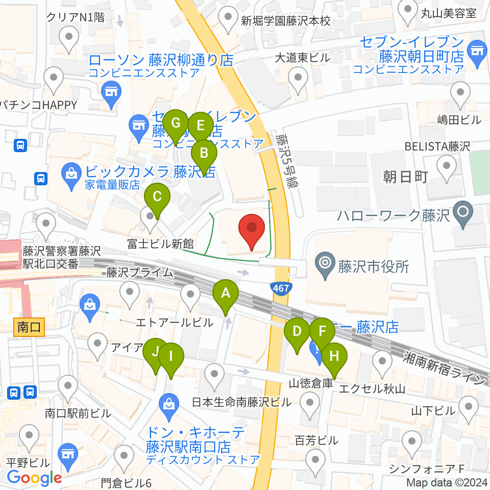 レディオ湘南周辺の駐車場・コインパーキング一覧地図