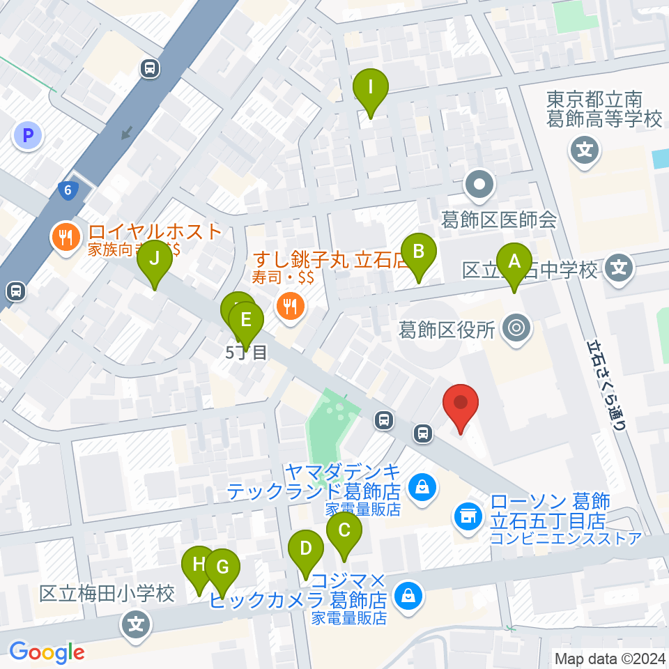 かつしかFM周辺の駐車場・コインパーキング一覧地図