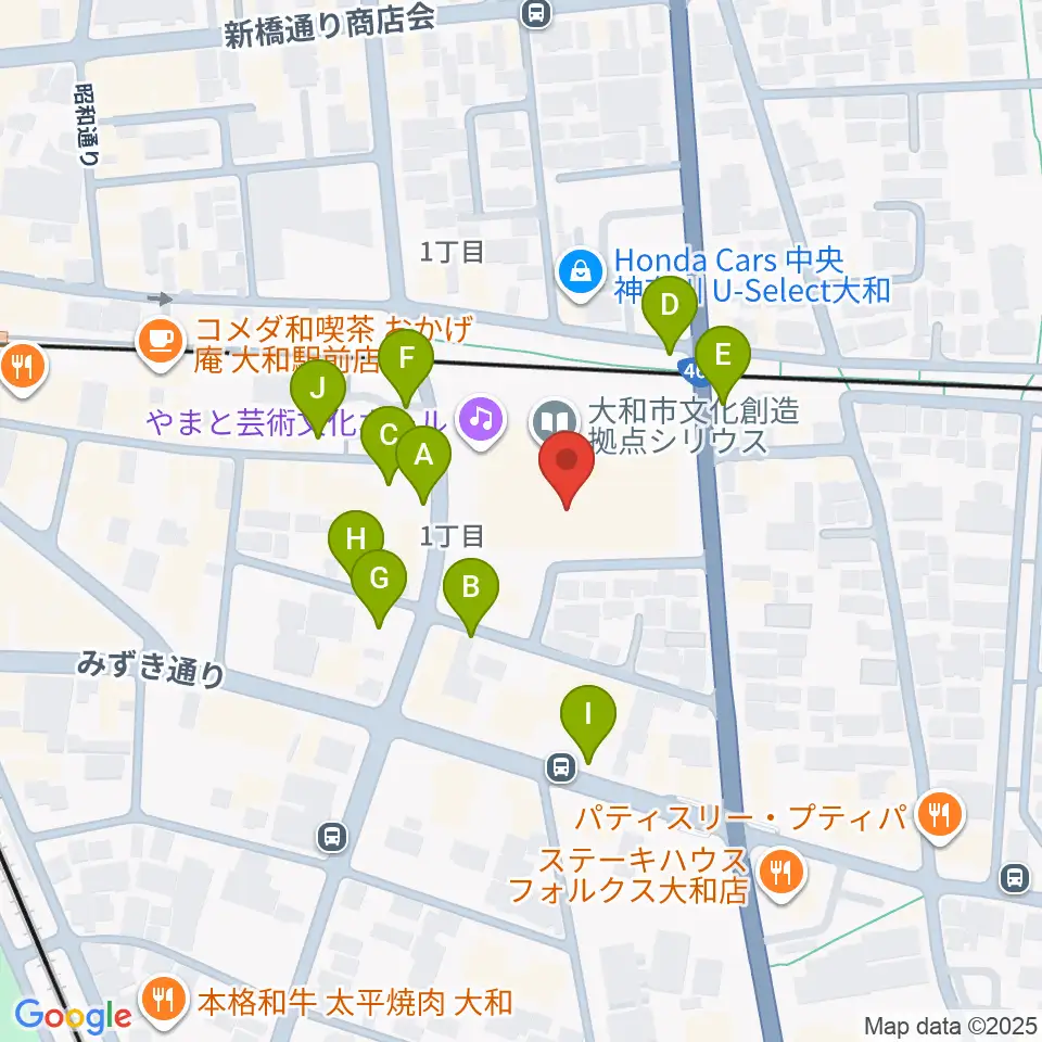 FMやまと周辺の駐車場・コインパーキング一覧地図