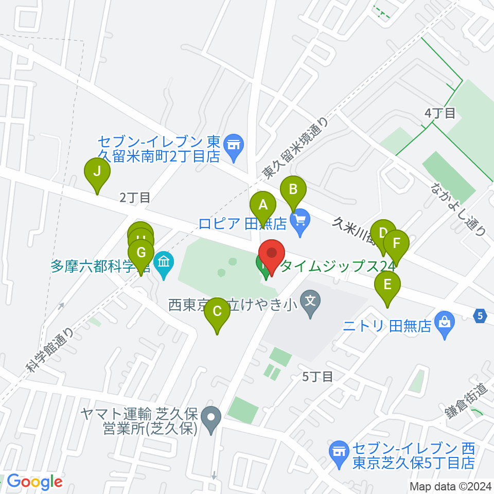 エフエム西東京周辺の駐車場・コインパーキング一覧地図