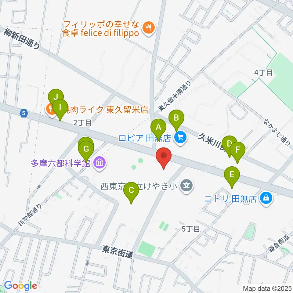 エフエム西東京周辺の駐車場・コインパーキング一覧地図