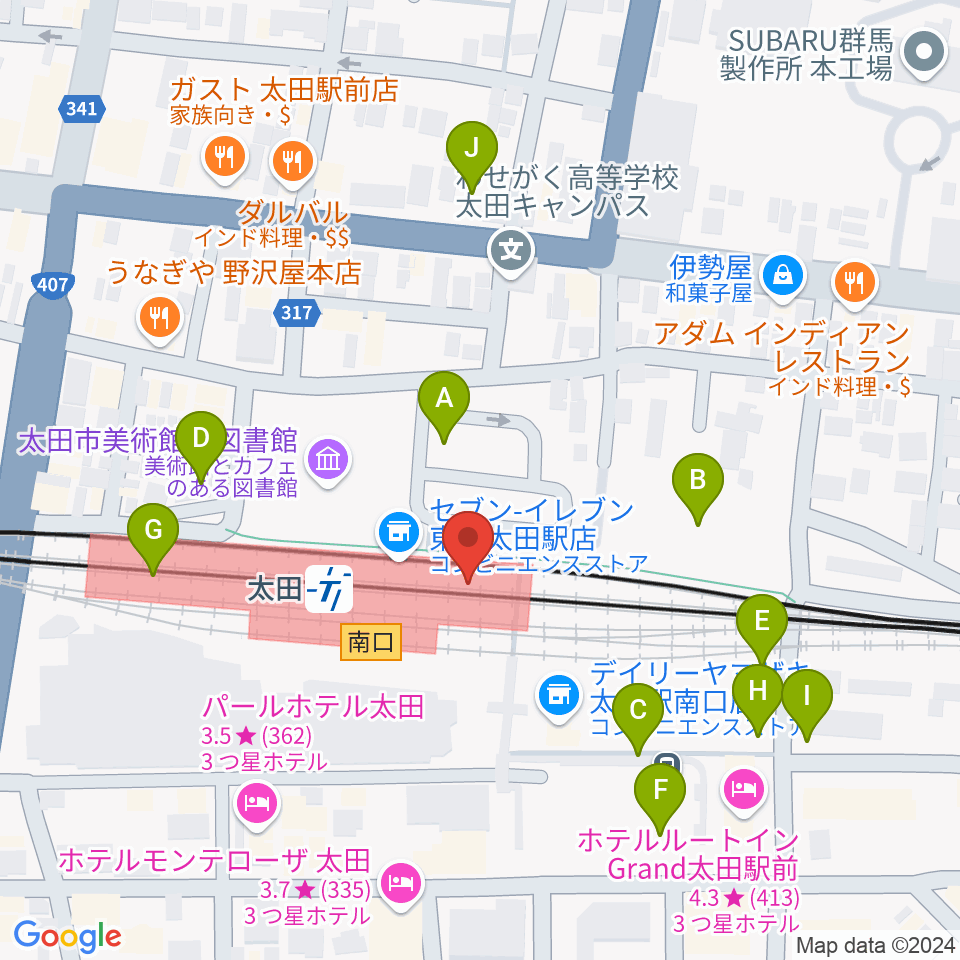 エフエム太郎周辺の駐車場・コインパーキング一覧地図