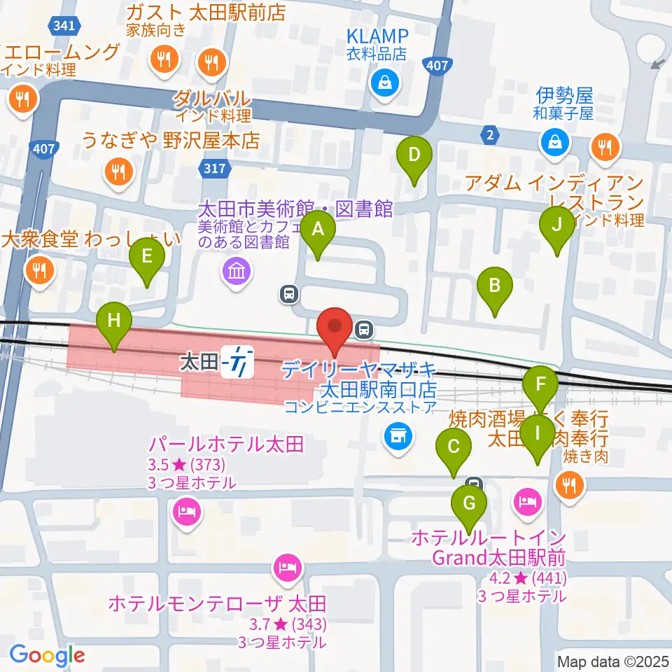 エフエム太郎周辺の駐車場・コインパーキング一覧地図