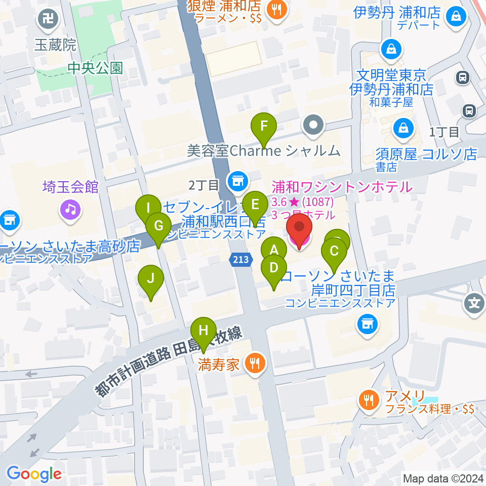 REDS WAVE周辺の駐車場・コインパーキング一覧地図