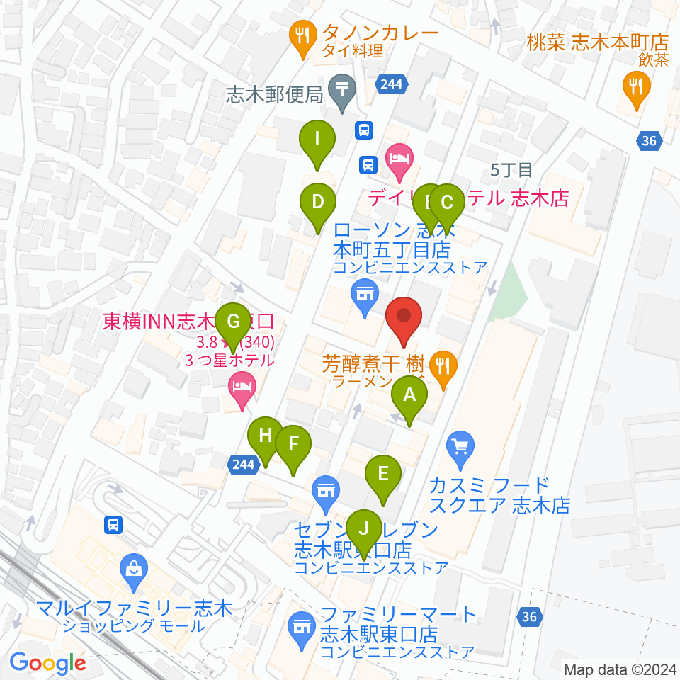 ナナコライブリーエフエム周辺の駐車場・コインパーキング一覧地図