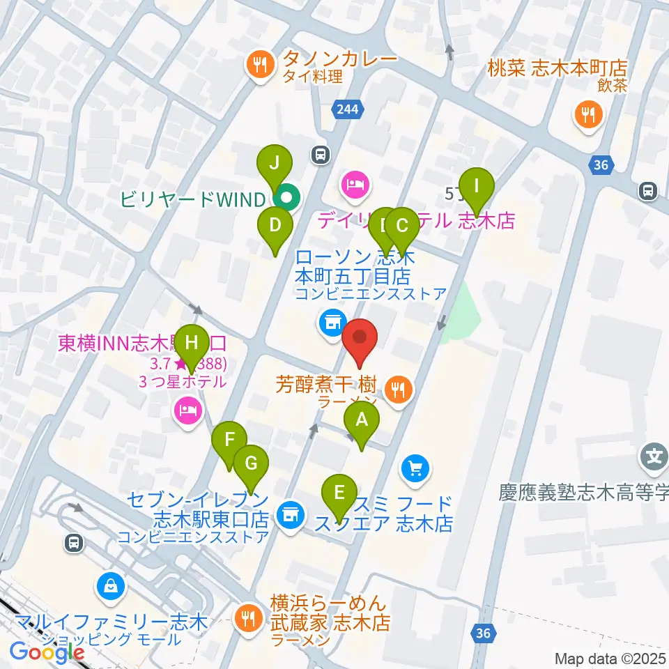 ナナコライブリーエフエム周辺の駐車場・コインパーキング一覧地図