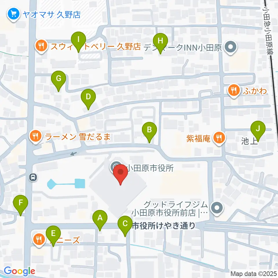 FMおだわら周辺の駐車場・コインパーキング一覧地図