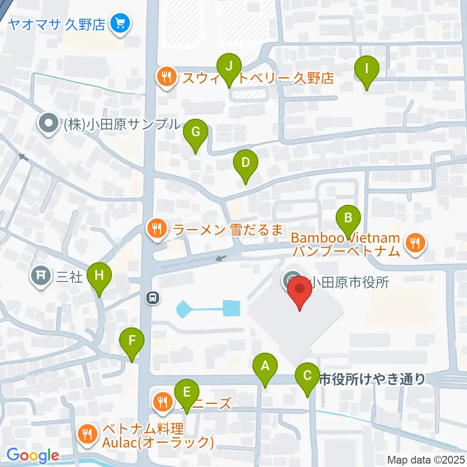 FMおだわら周辺の駐車場・コインパーキング一覧地図