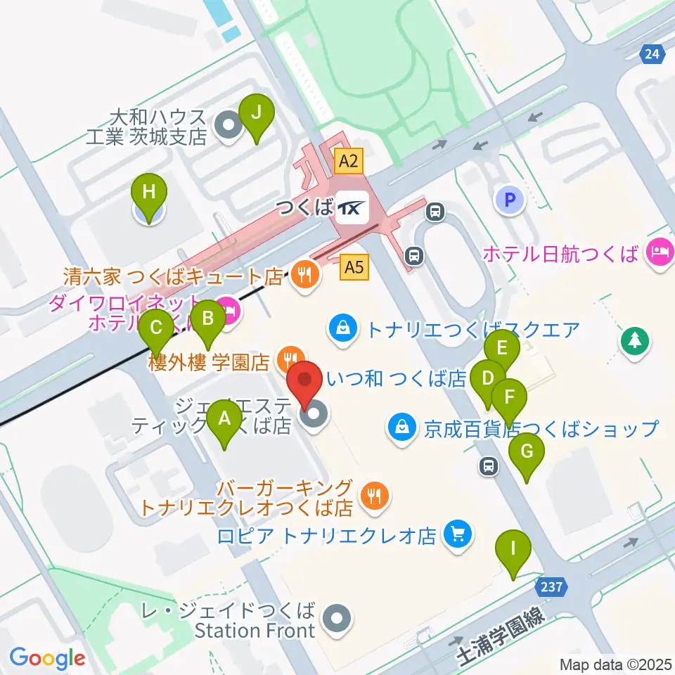 ラヂオつくば周辺の駐車場・コインパーキング一覧地図
