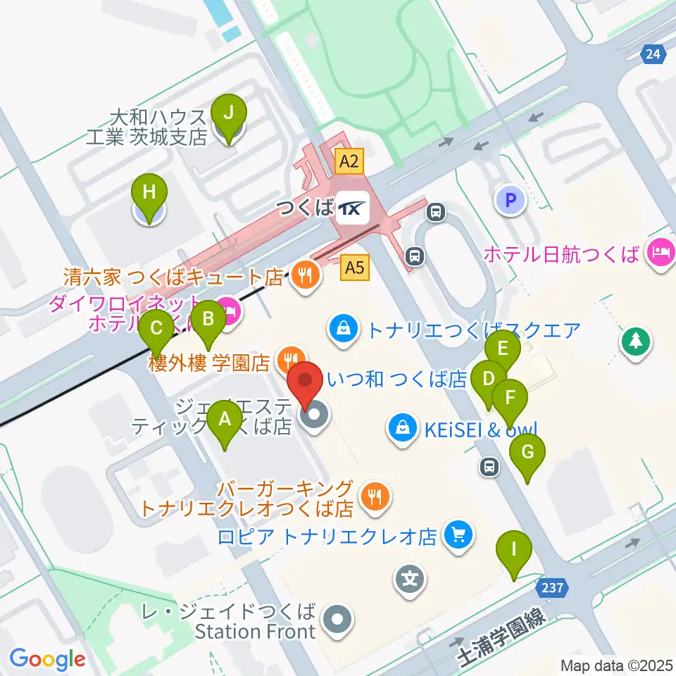 ラヂオつくば周辺の駐車場・コインパーキング一覧地図