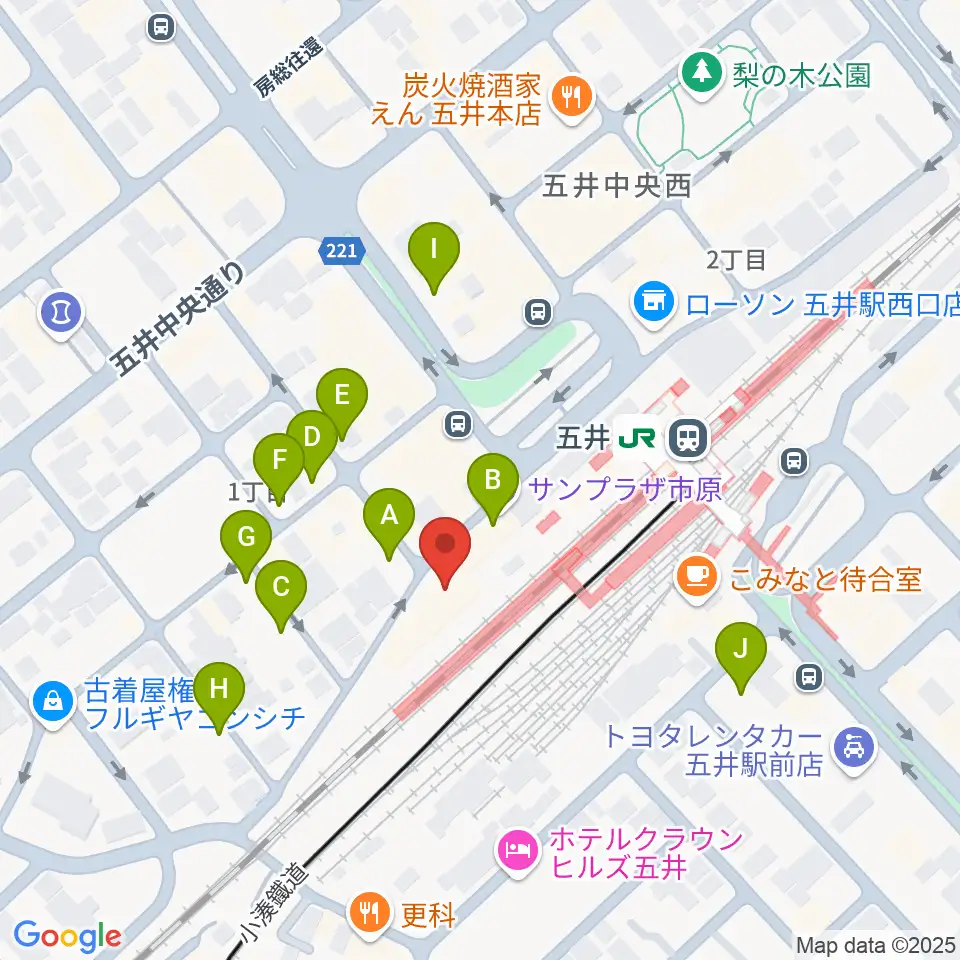 いちはらFM周辺の駐車場・コインパーキング一覧地図