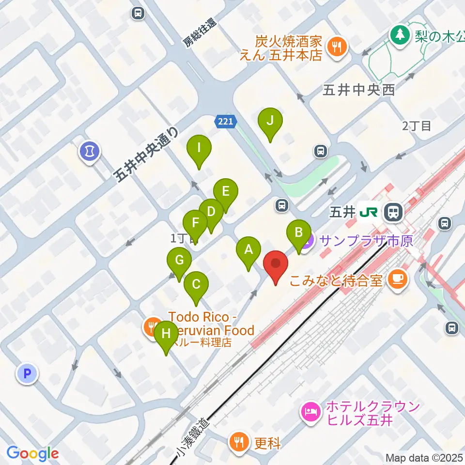 いちはらFM周辺の駐車場・コインパーキング一覧地図