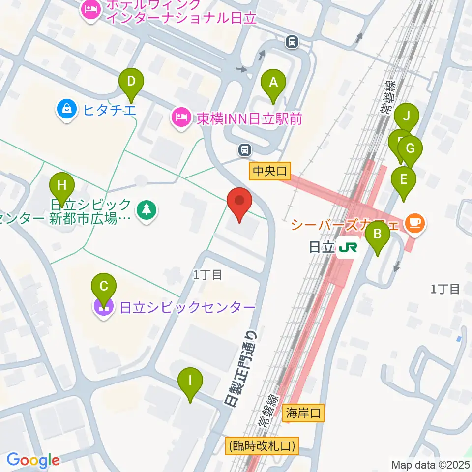 FMひたち周辺の駐車場・コインパーキング一覧地図