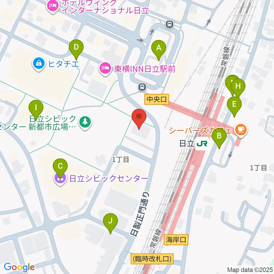 FMひたち周辺の駐車場・コインパーキング一覧地図