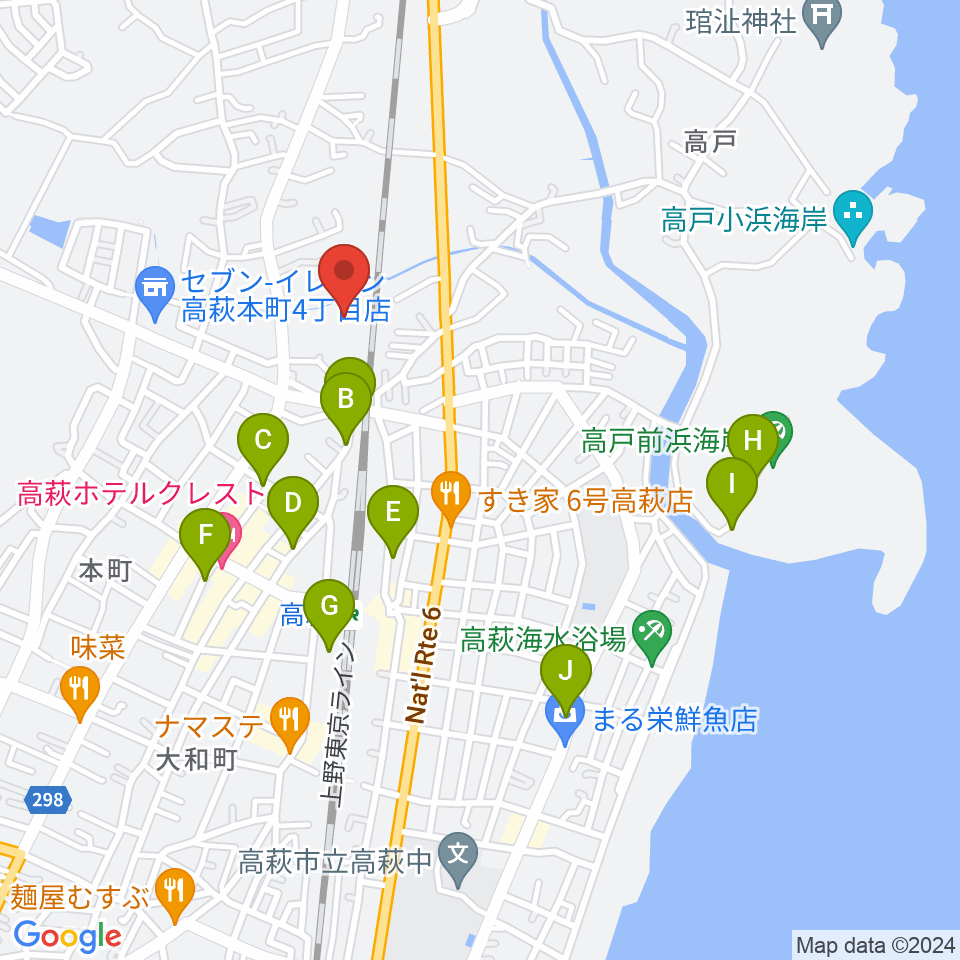 たかはぎFM周辺の駐車場・コインパーキング一覧地図