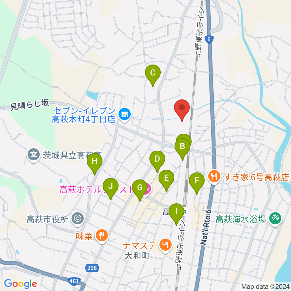 たかはぎFM周辺の駐車場・コインパーキング一覧地図