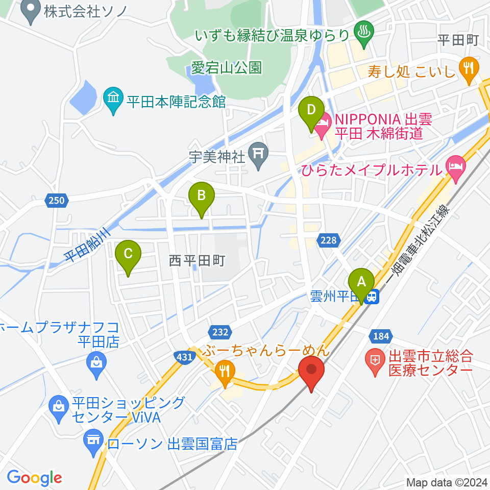 平田文化館周辺の駐車場・コインパーキング一覧地図