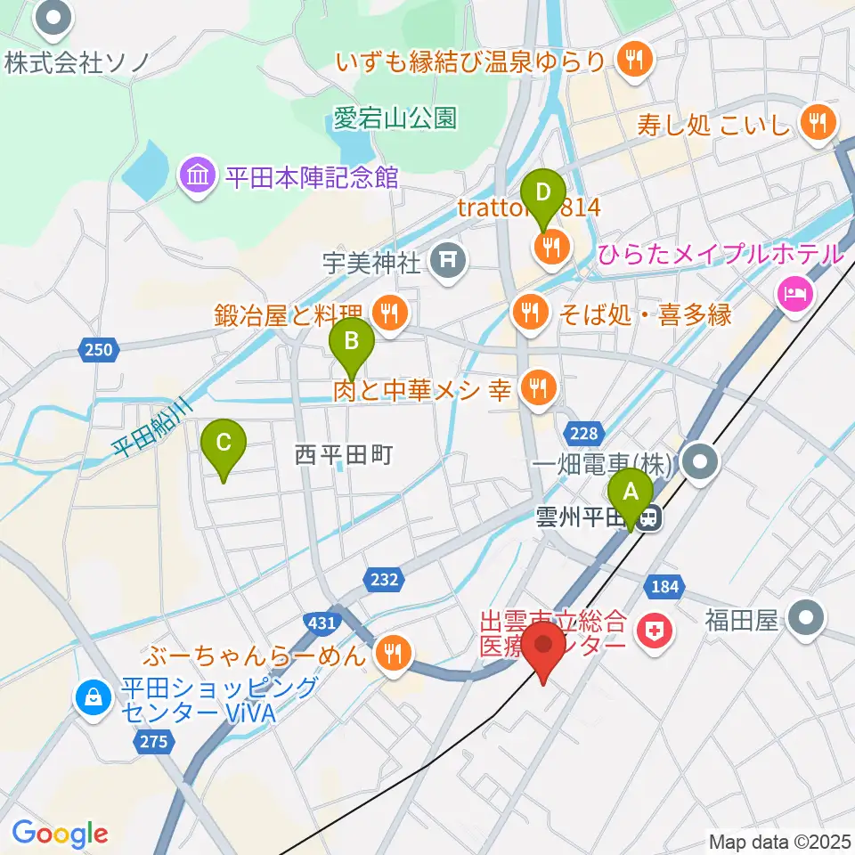 平田文化館周辺の駐車場・コインパーキング一覧地図