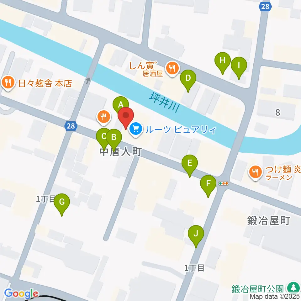 ピュアリィ西館レンタルスペース周辺の駐車場・コインパーキング一覧地図