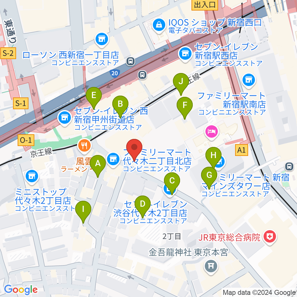 プーク人形劇場周辺の駐車場・コインパーキング一覧地図