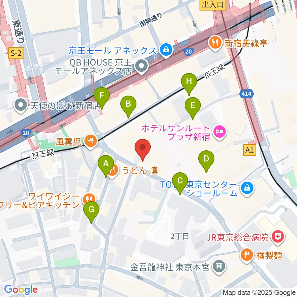 プーク人形劇場周辺の駐車場・コインパーキング一覧地図