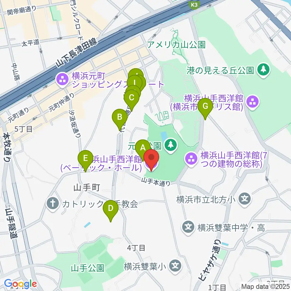 ベーリック・ホール周辺の駐車場・コインパーキング一覧地図