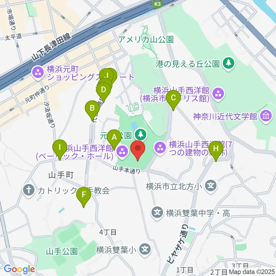 エリスマン邸周辺の駐車場・コインパーキング一覧地図