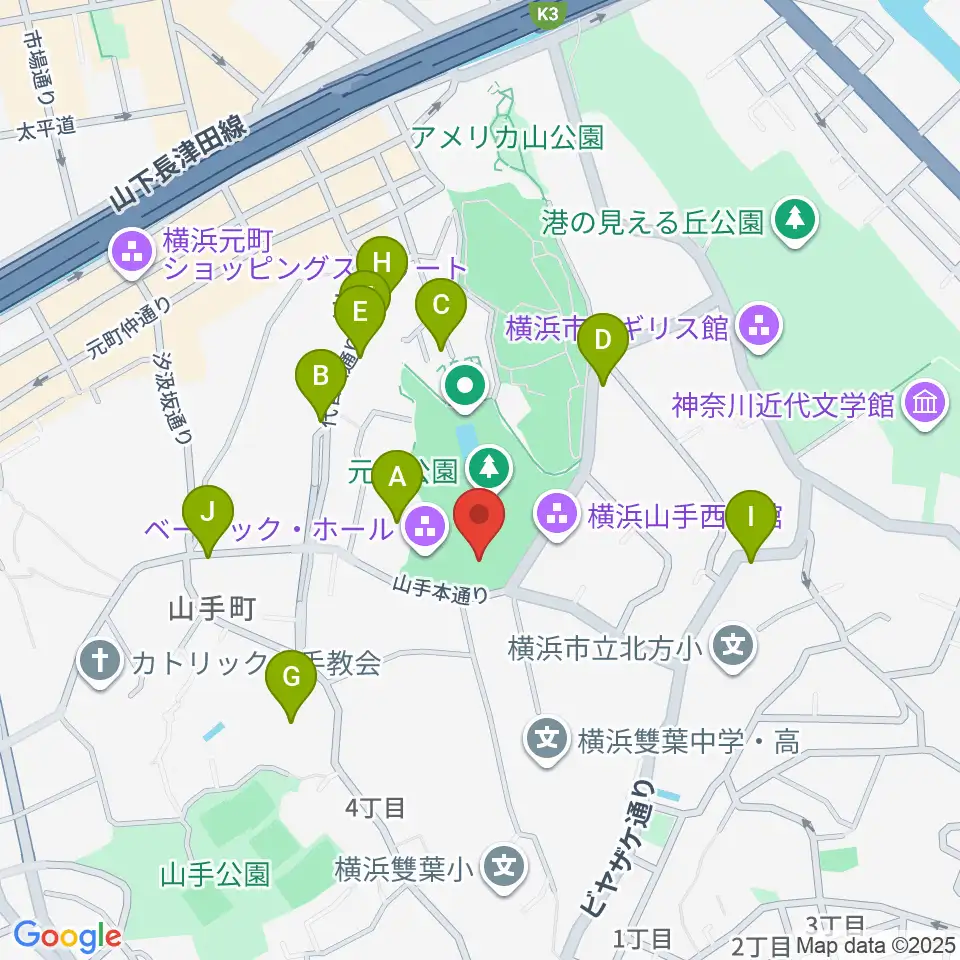 エリスマン邸周辺の駐車場・コインパーキング一覧地図