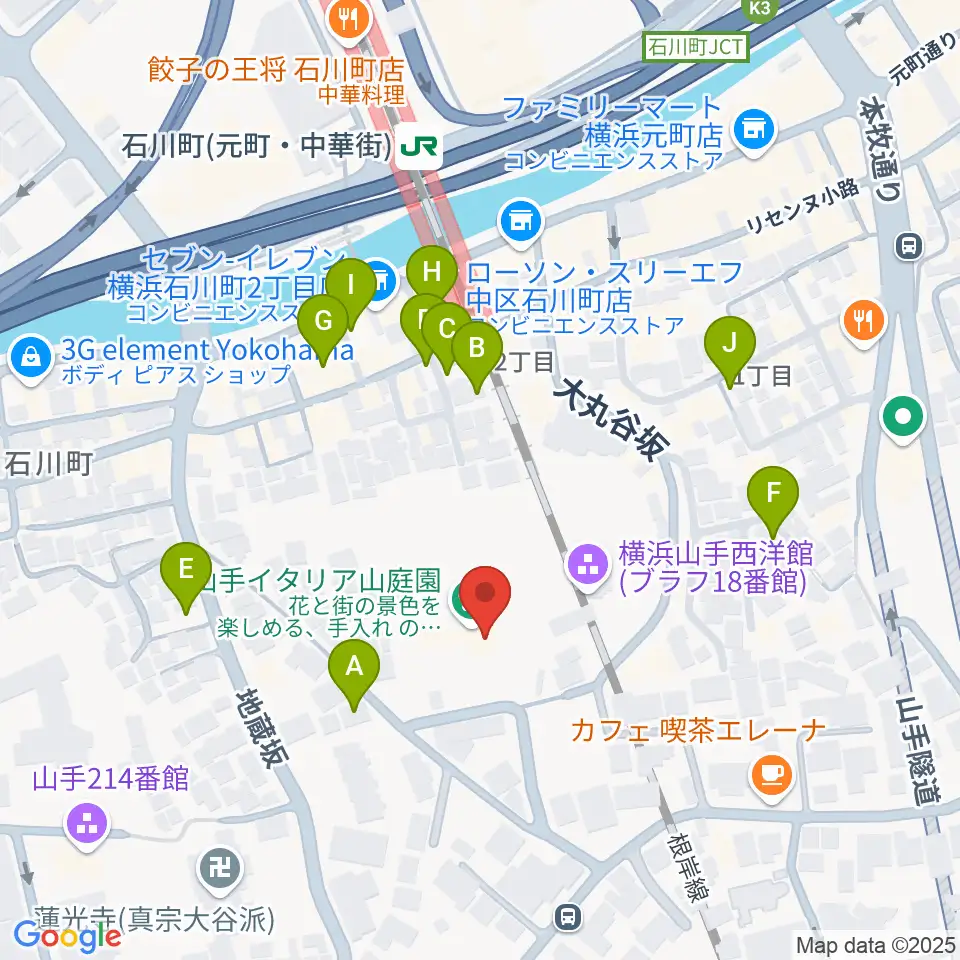 外交官の家周辺の駐車場・コインパーキング一覧地図