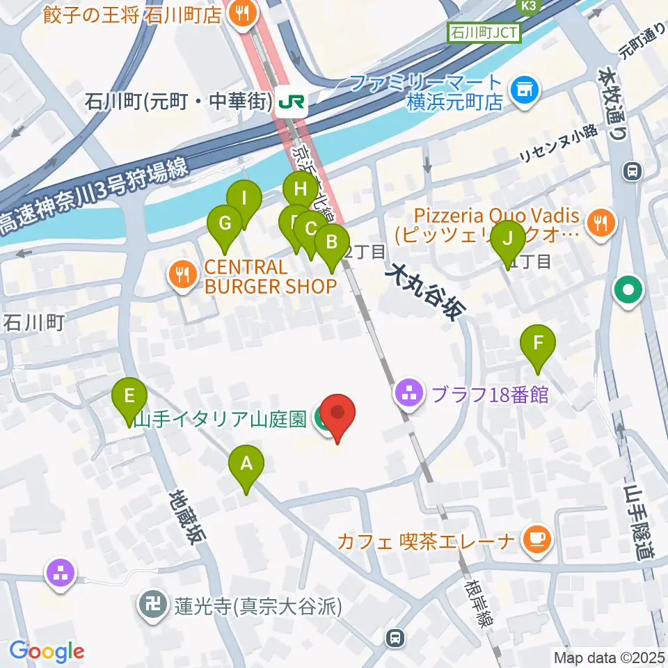 外交官の家周辺の駐車場・コインパーキング一覧地図