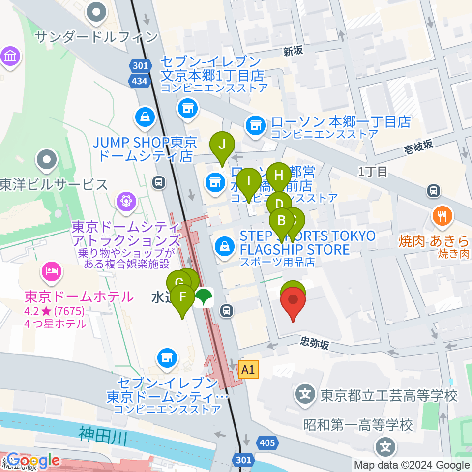 宝生能楽堂周辺の駐車場・コインパーキング一覧地図