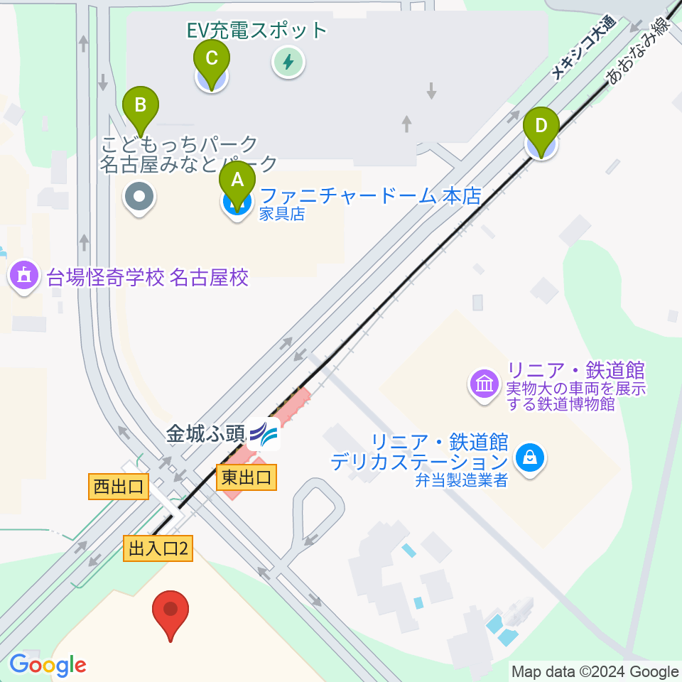 ポートメッセなごや周辺の駐車場・コインパーキング一覧地図