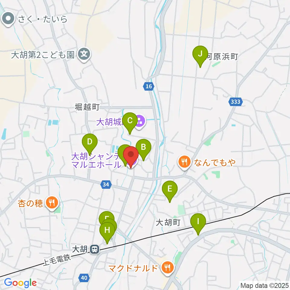 大胡シャンテ マルエホール周辺の駐車場・コインパーキング一覧地図