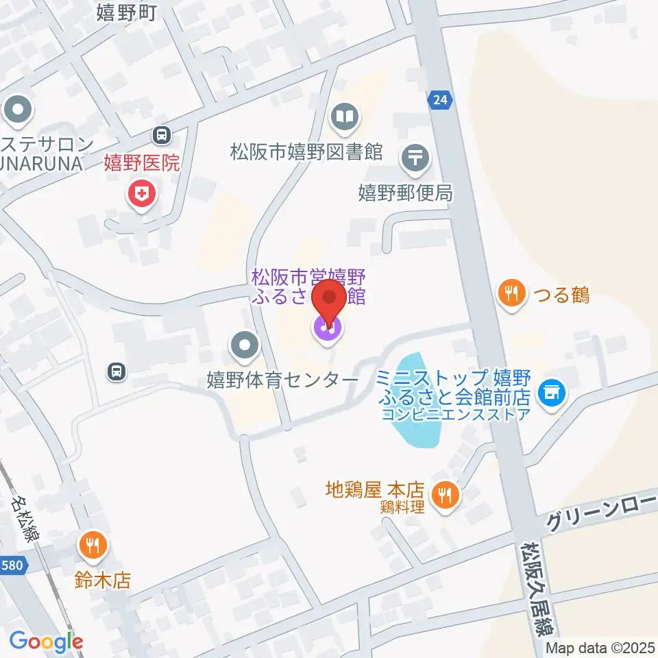 嬉野ふるさと会館周辺の駐車場・コインパーキング一覧地図