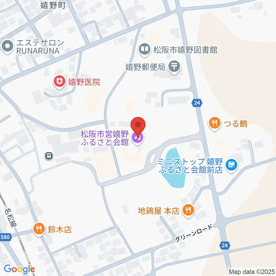 嬉野ふるさと会館周辺の駐車場・コインパーキング一覧地図