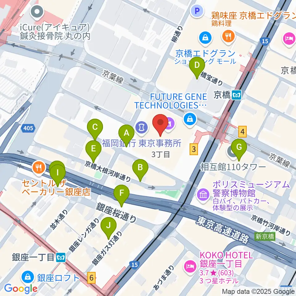 東京コンベンションホール周辺の駐車場・コインパーキング一覧地図