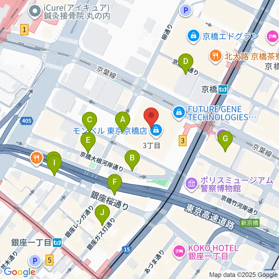 東京コンベンションホール周辺の駐車場・コインパーキング一覧地図