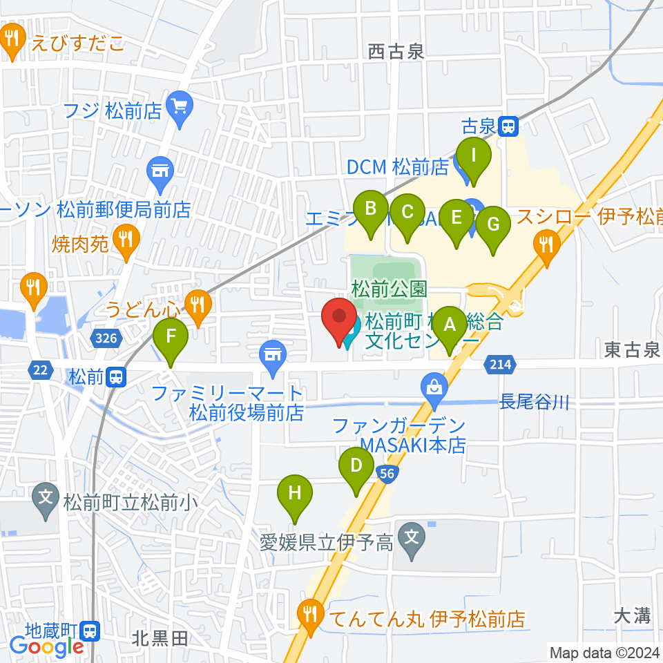 松前総合文化センター周辺の駐車場・コインパーキング一覧地図