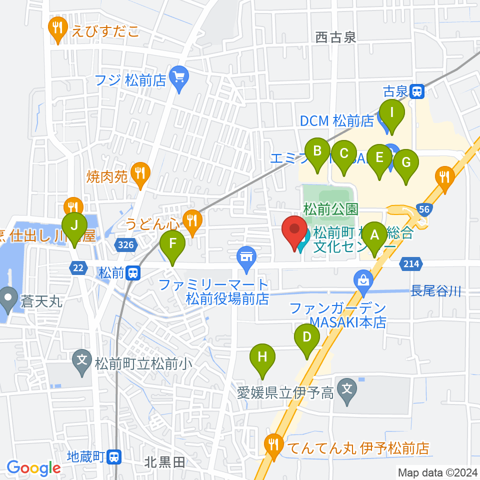 松前総合文化センター周辺の駐車場・コインパーキング一覧地図