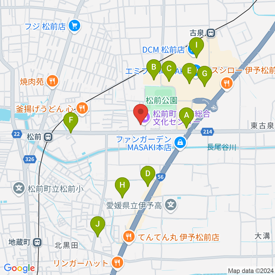 松前総合文化センター周辺の駐車場・コインパーキング一覧地図