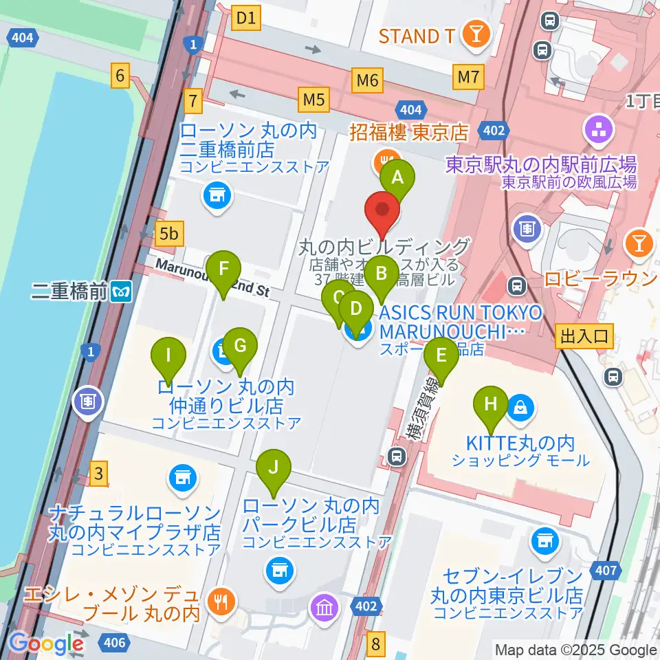 丸ビルホール周辺の駐車場・コインパーキング一覧地図