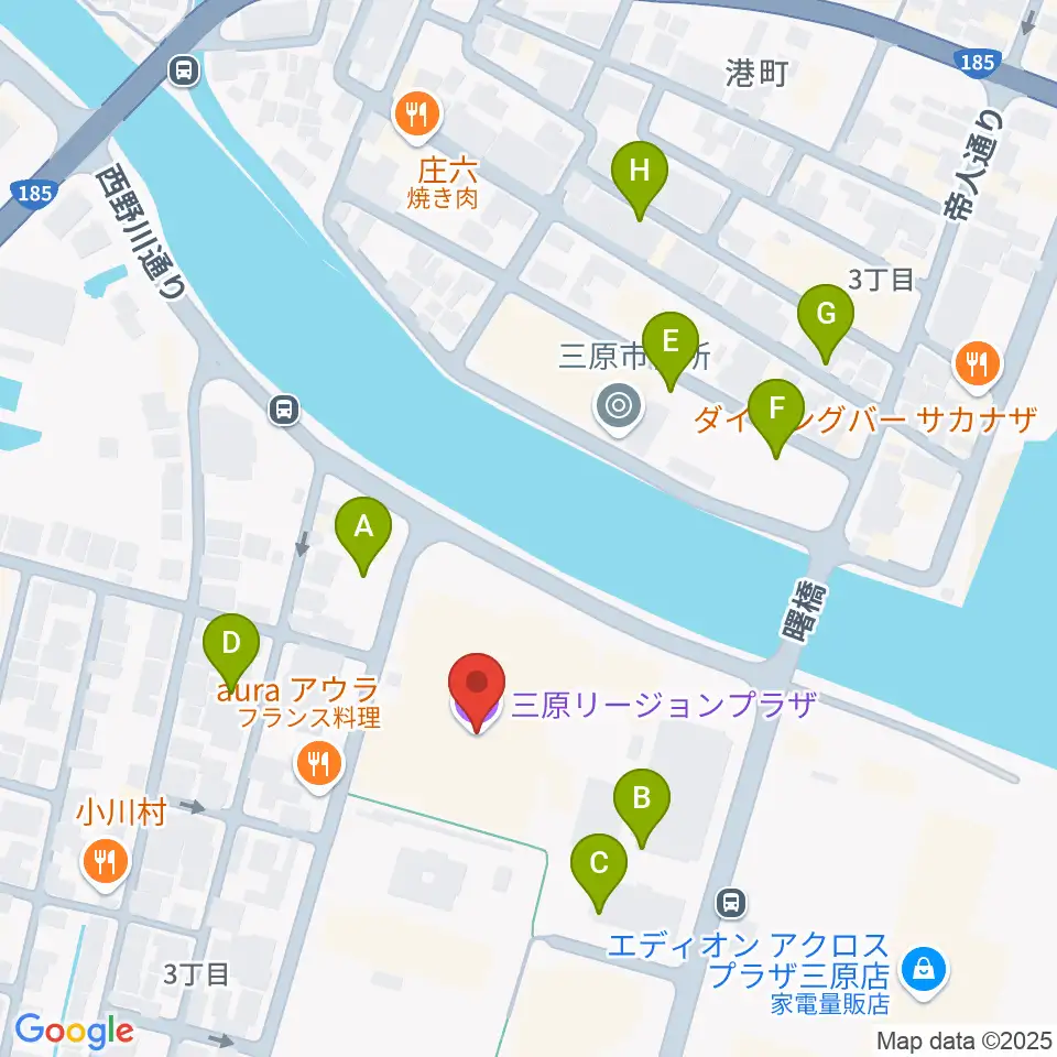 三原リージョンプラザ周辺の駐車場・コインパーキング一覧地図
