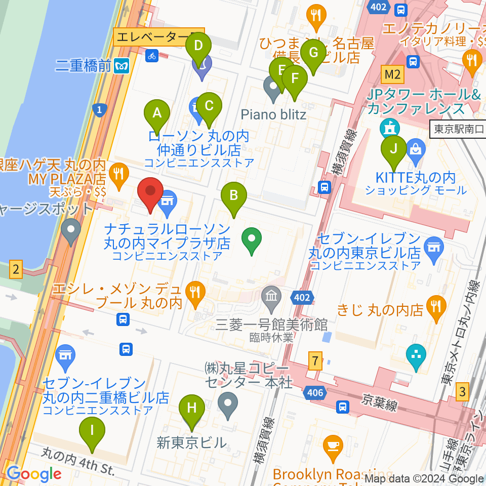 丸の内MY PLAZAホール周辺の駐車場・コインパーキング一覧地図