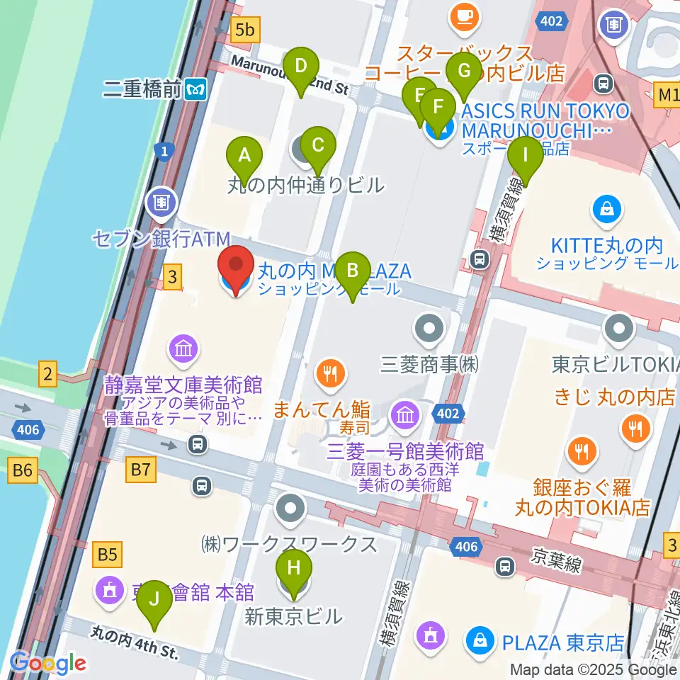 丸の内MY PLAZAホール周辺の駐車場・コインパーキング一覧地図