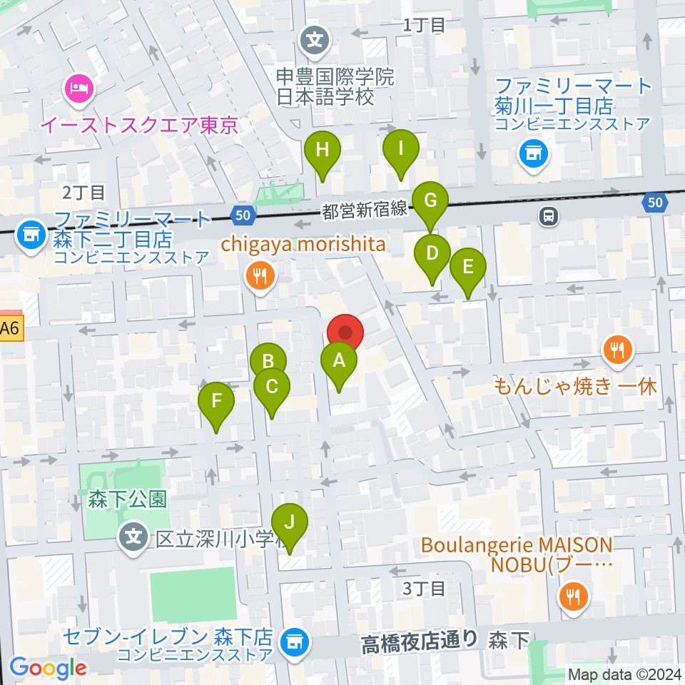 セゾン文化財団 森下スタジオ周辺の駐車場・コインパーキング一覧地図